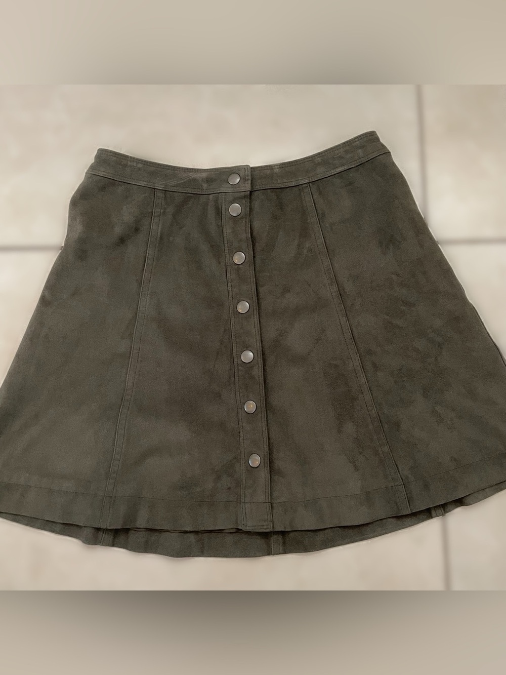 Women’s A-Line Faux Suede Mini Skirt
